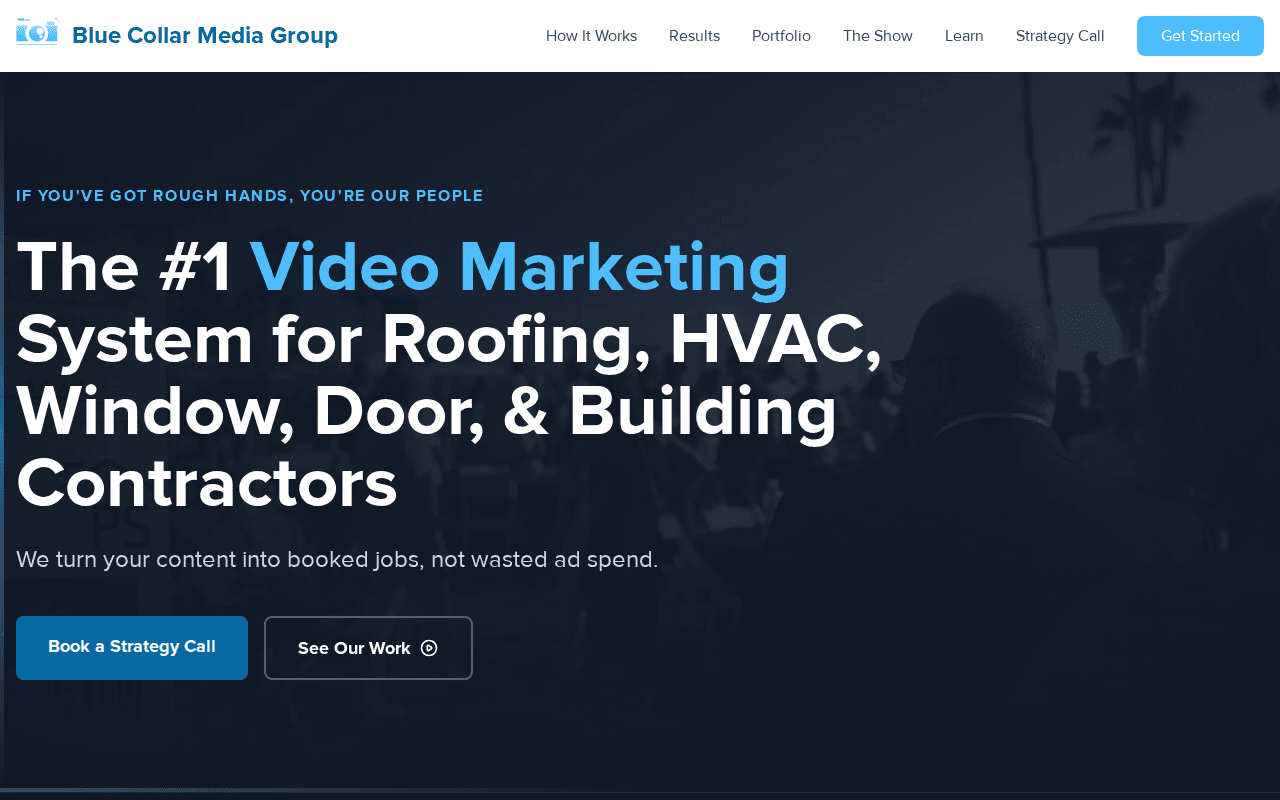 Blue Collar Media Group website screenshot