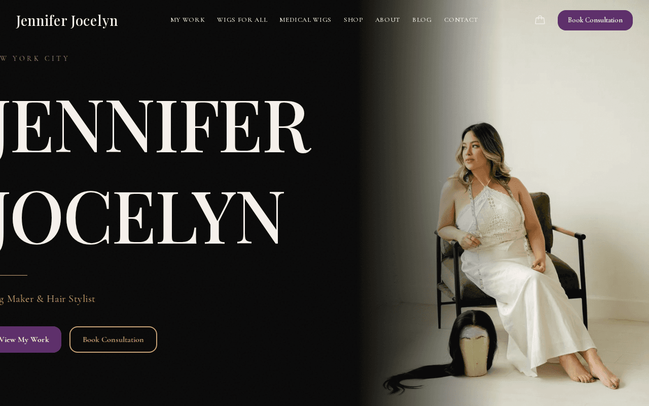 Jennifer Jocelyn website screenshot